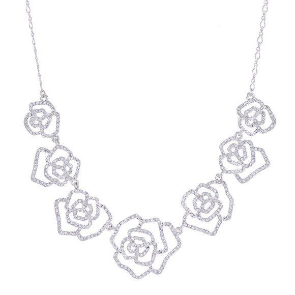 Swarovski Crystals Statement Necklace Earrings Set